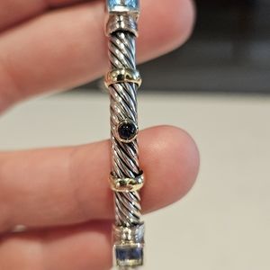 David Yurman small cable bracelet with jewels